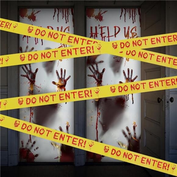 Halloween Decorations Caution Tape 2.95 inches*82 feet Do Not Enter Tape Scary - Picture 4 of 8